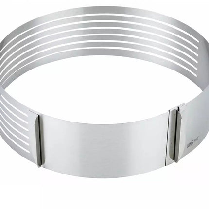 Set van 3 Cake Ringen - Roestvrij Staal - Ø 24-30 cm x 8,5 cm Hoogte - Verstelbare Diameter - Cakevorm - Bakvorm - Verstelbaar