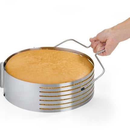 Set van 3 Cake Ringen - Roestvrij Staal - Ø 24-30 cm x 8,5 cm Hoogte - Verstelbare Diameter - Cakevorm - Bakvorm - Verstelbaar