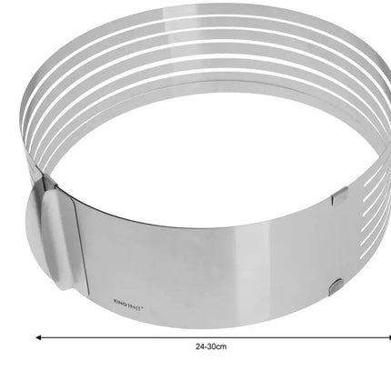 Set van 3 Cake Ringen - Roestvrij Staal - Ø 24-30 cm x 8,5 cm Hoogte - Verstelbare Diameter - Cakevorm - Bakvorm - Verstelbaar