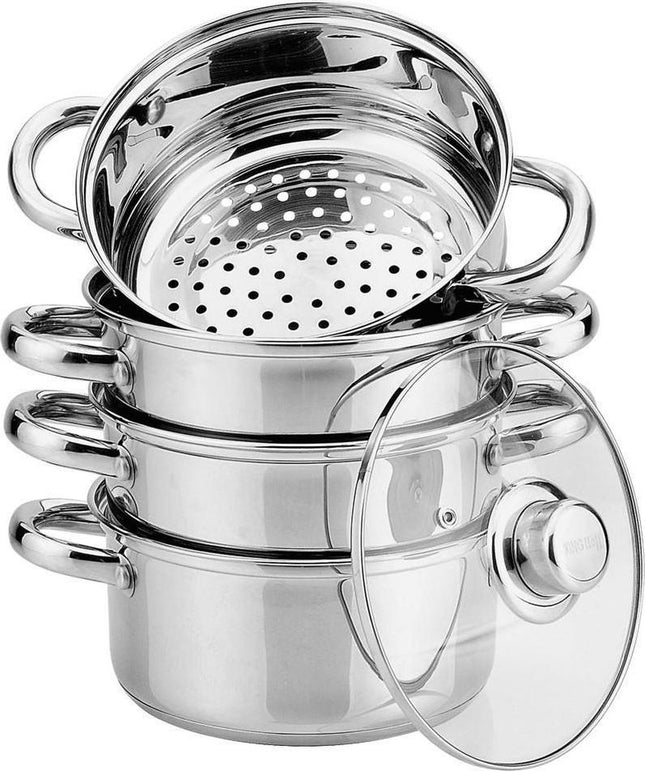 Kinghoff stoompan met deksel - 20 cm