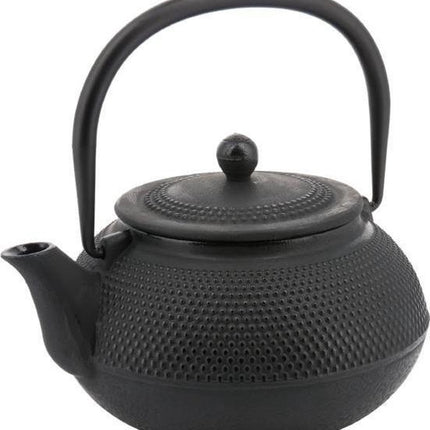 Theepot Gietijzer - 0,85l - met filter - zwart