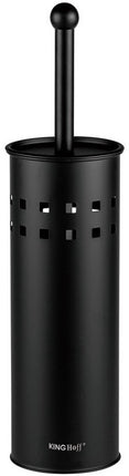 Toiletborstel met Houder - Zwart - Roestvrij Staal - 10 x 39,5 cm - Staand