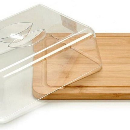 Kaasplank 25 X 19 X 7,5 cm Bamboehout Naturel 2-delig