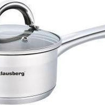 Klausberg - Steelpan met deksel - sauspan - 12 cm - 0.5 liter