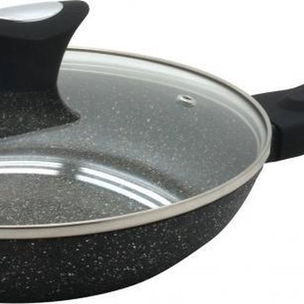 Klausberg wok- koekenpan met deksel - Ø30 cm - Marmer coating - Alle warmtebronnen