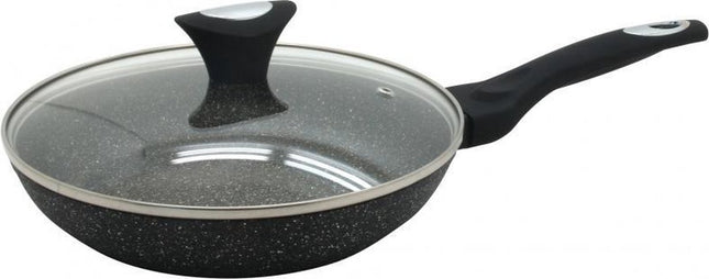 Klausberg wok- koekenpan met deksel - Ø30 cm - Marmer coating - Alle warmtebronnen
