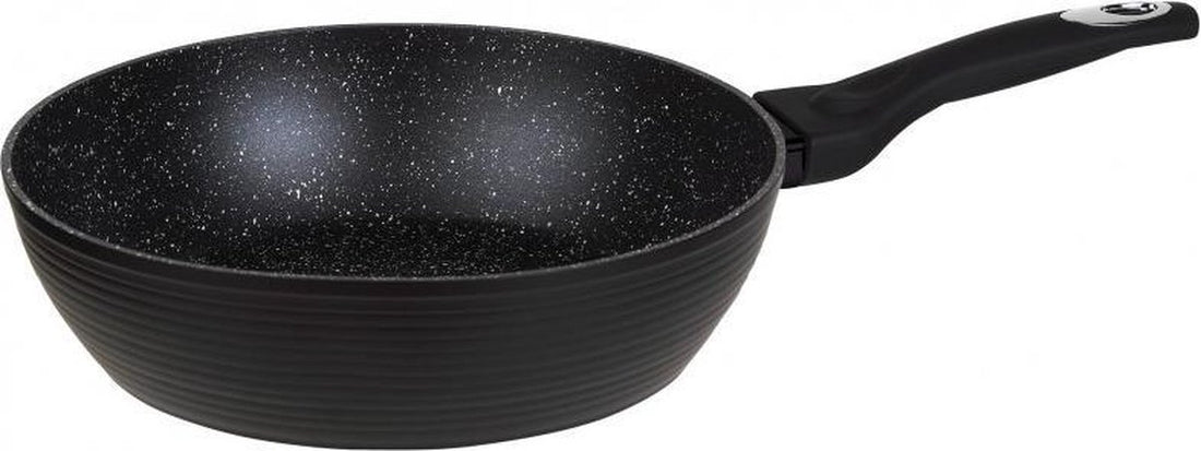 Batterie de cuisine Klausberg 7244 – 12 pièces – Revêtement marbre / céramique – Aluminium forgé – Tous feux dont induction – Noir