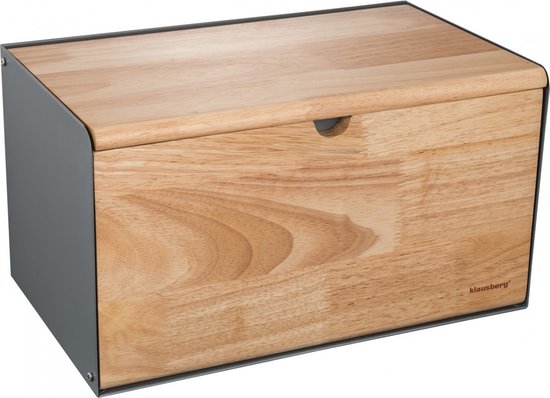 Klausberg 7395 - Broodtrommel - staal - bamboe