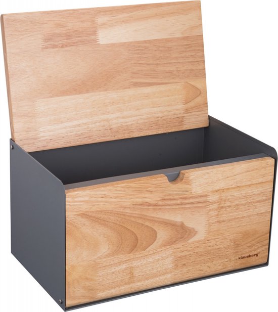 Klausberg 7395 - Broodtrommel - staal - bamboe