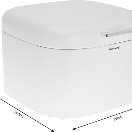 Klausberg 7503 - Broodtrommel - staal - Wit