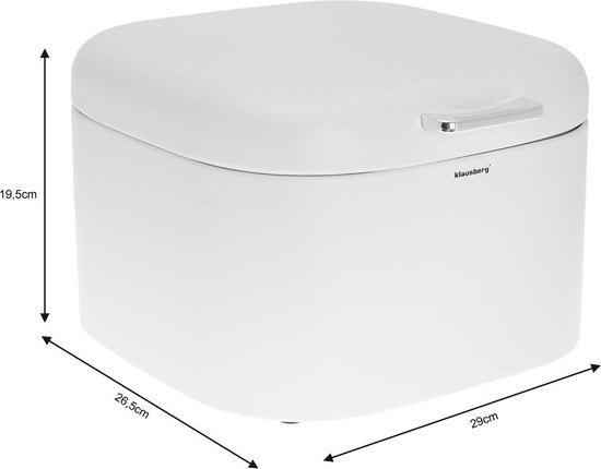 Klausberg 7503 - Broodtrommel - staal - Wit