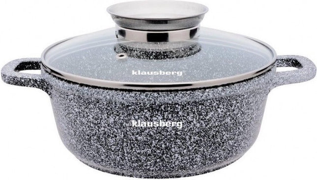 Klausberg - Kookpan met deksel - marmer grijs