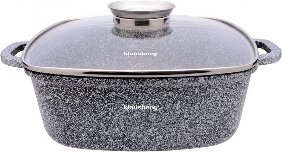 Poêle à frire Klausberg - faitout - 28 cm - 6,5 L - revêtement en marbre - couvercle aroma