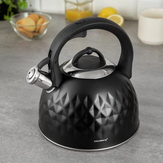 Klausberg 7550 - Bouilloire siffleuse traditionnelle - noir - 3 litres