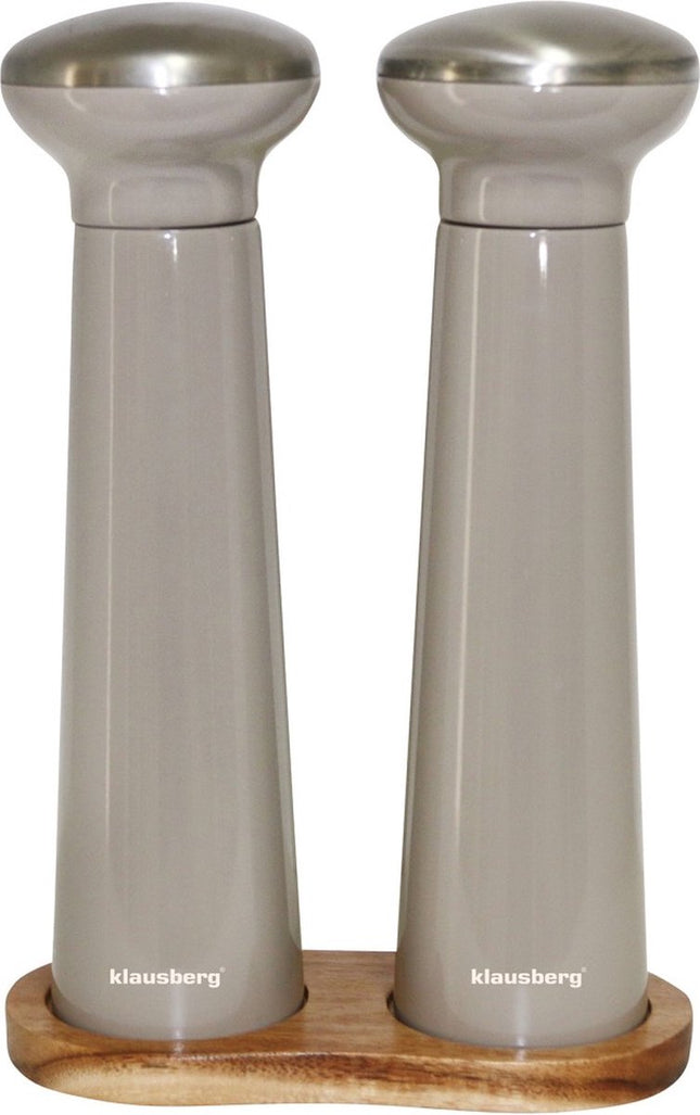 Klausberg - Peper en zout molen - grijs - glans - 22.5 cm