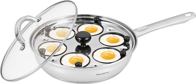 Klausberg - Eierpan met eierinzet - glazen deksel - ø24cm