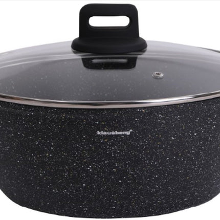 Klausberg - Zwart Marmeren kookpan - zwart - met deksel