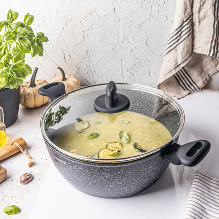 Klausberg - Zwart Marmeren kookpan - zwart - met deksel