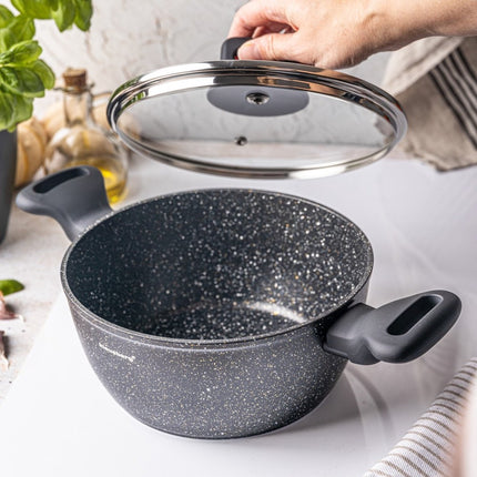Klausberg - Zwart Marmeren kookpan - zwart - met deksel