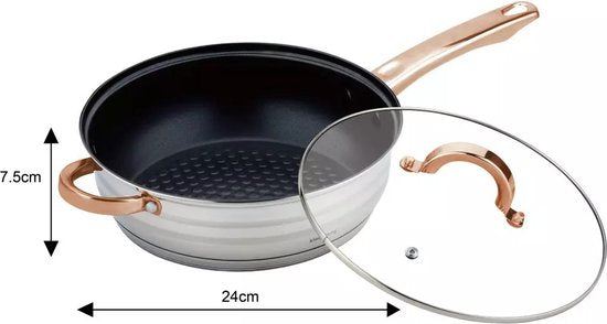 Klausberg 7700 - Set de 12 casseroles - casseroles - 16-16-18-20-24-24 cm - avec couvercle