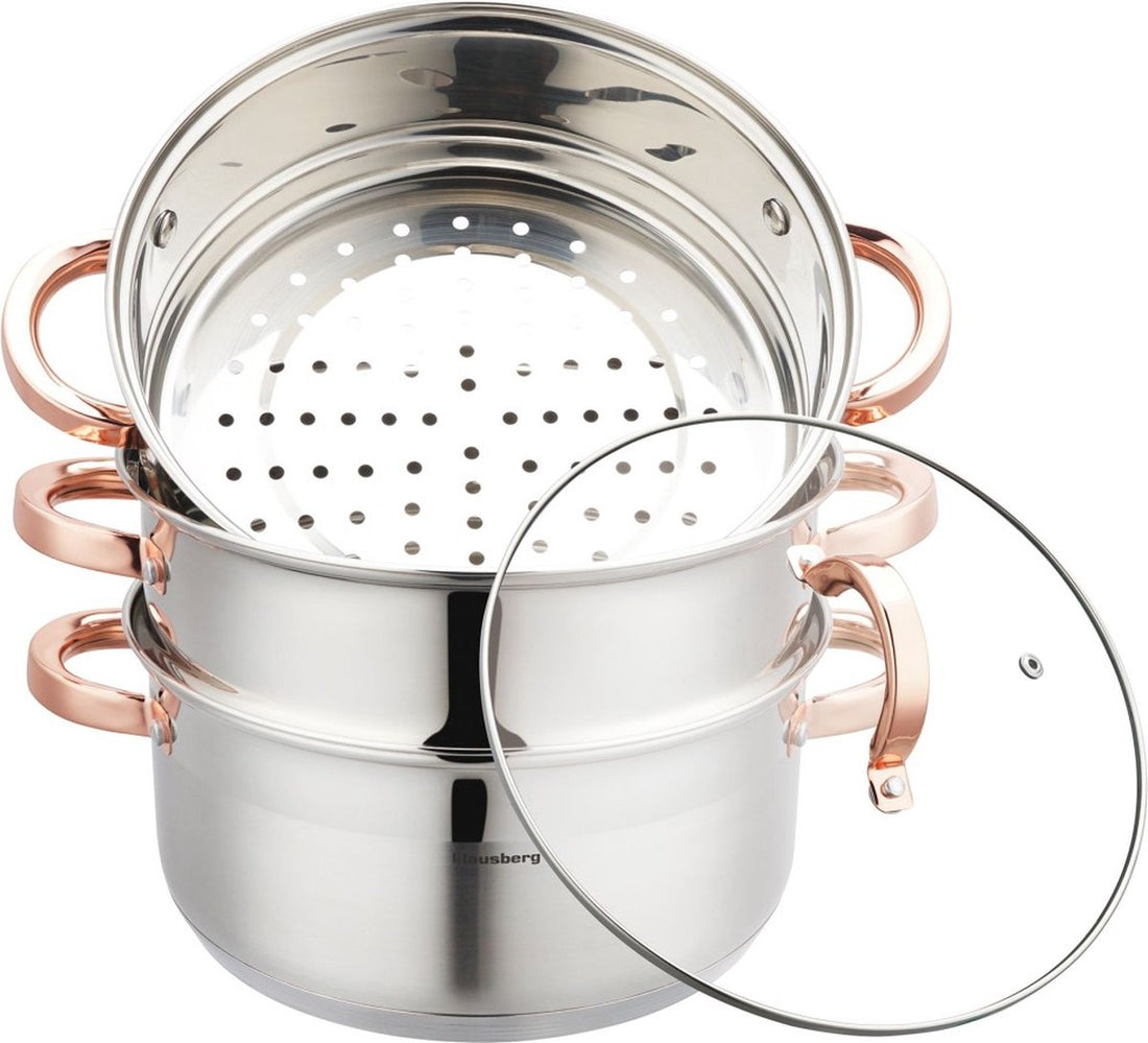 Klausberg 7735 - autocuiseur - 4 pièces - 24 cm - 5 litres - acier inoxydable - tous feux
