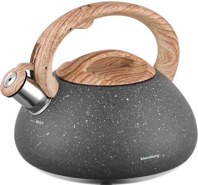 Klausberg fluitketel - 2,7L - rvs - alle warmtebronnen