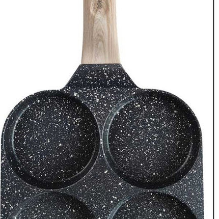 Klausberg Marmeren Pan met 4 Secties – Anti-aanbak, Geschikt voor Alle Kookplaten