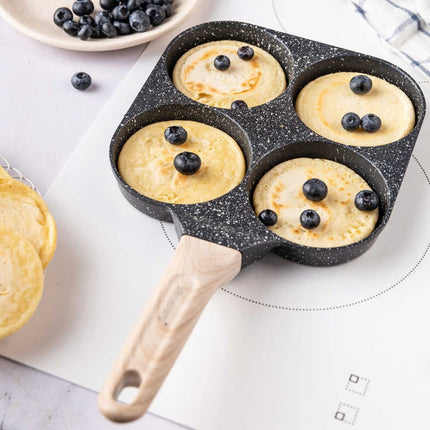 Klausberg Marmeren Pan met 4 Secties – Anti-aanbak, Geschikt voor Alle Kookplaten