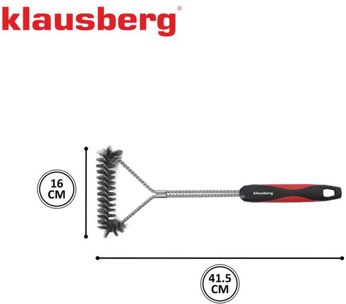 Klausberg KB-7898 BBQ-borstel – grillborstel met staalborstels, 41,5 cm lang – foto 3