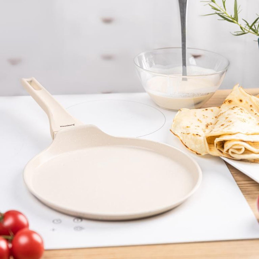Klausberg KB-7958 pannenkoekenpan 24 cm – crêpepan voor inductie, crème – foto 4