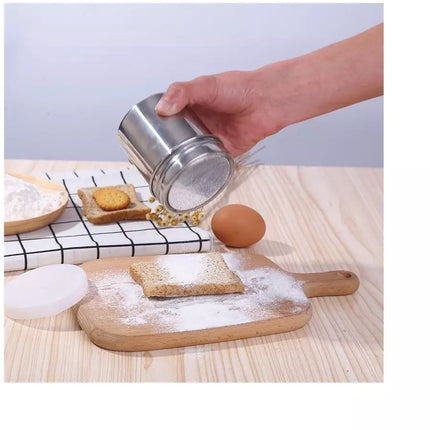 Klausberg KB7645 - Poedersuiker Strooier van RVS - Met Fijne Zeef en Luchtdichte ABS Deksel - 260 ml - Ideaal voor Poedersuiker, Cacao en Meer