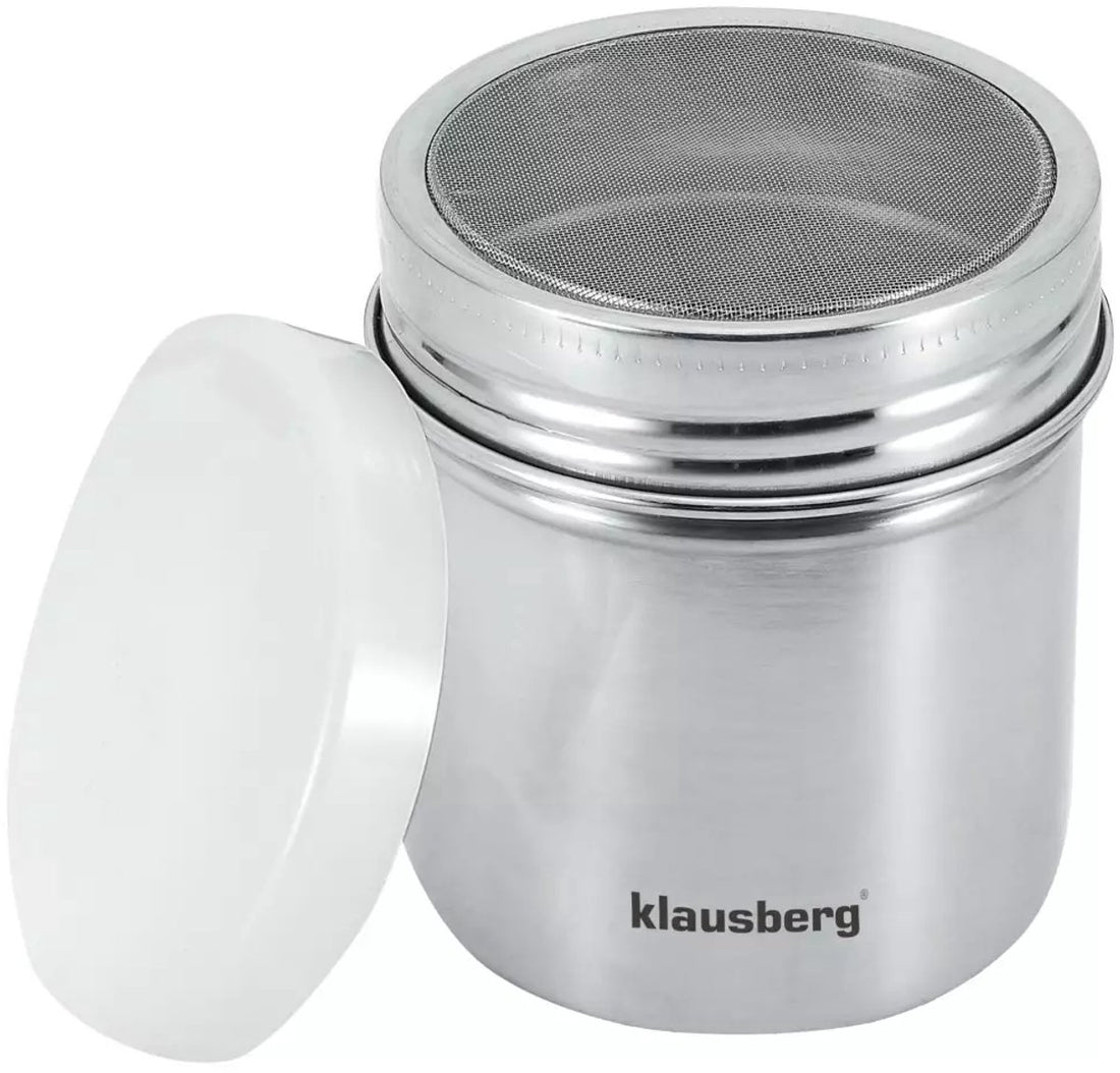 Klausberg KB7645 poedersuikerstrooier van RVS – met fijne zeef, 260 ml