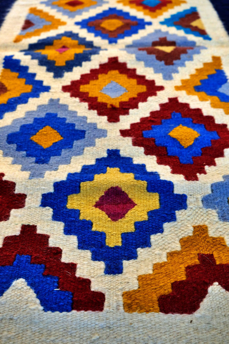 Handgeweven kelim vloerkleed van Egyptische wol – Senon, 70 x 150 cm – foto 4