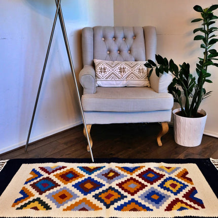 Handgeweven  kelim vloerkleed / tapijt - 100% Egyptische wol Kelim - 70x150cm - Senon