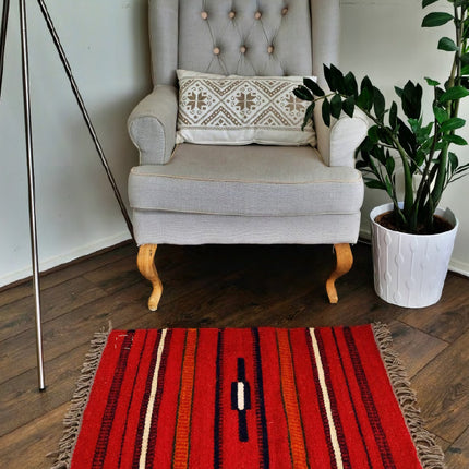 Handgeweven kelim vloerkleed / tapijt - 100% wol Kelim - 60x80cm - Bedoeïenen