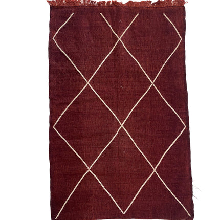Platgeweven Marokkaans kelim kleed 145 x 95 cm