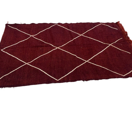 Platgeweven Marokkaans kelim kleed 145 x 95 cm
