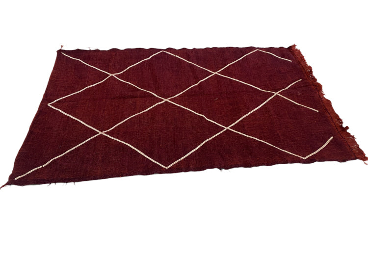 Tapis kilim marocain tissé plat 145 x 95 cm