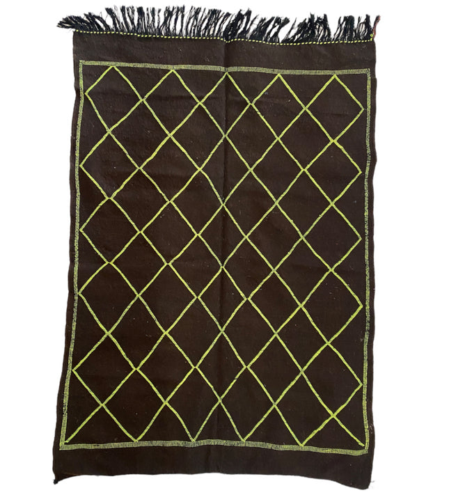 Marokkaans Platgeweven kelim kleed 145 x 95 cm
