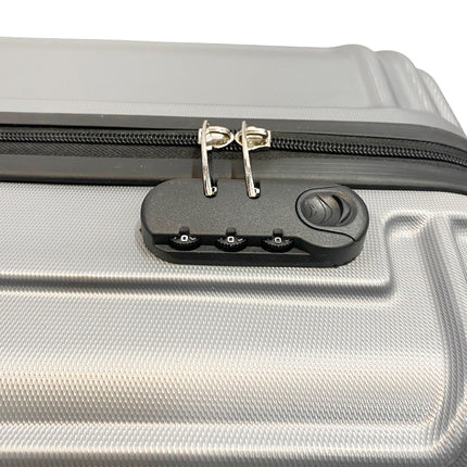 3-delige kofferset - Hardcase  Trolleyset met TSA-slot zilver