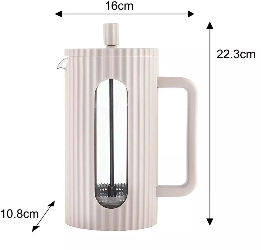 Klausberg KB7754 French press – koffie- en theezetter, 1 liter, beige – foto 2