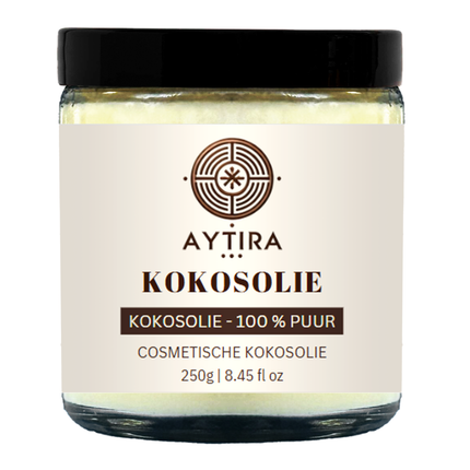 Aytira Kokosolie 250g – 100% Pure Cosmetische Kokosolie – Voor Huid, Haar & Massage