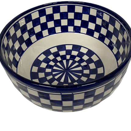 Marokkaanse kom blauw wit Ø 24 x 10cm