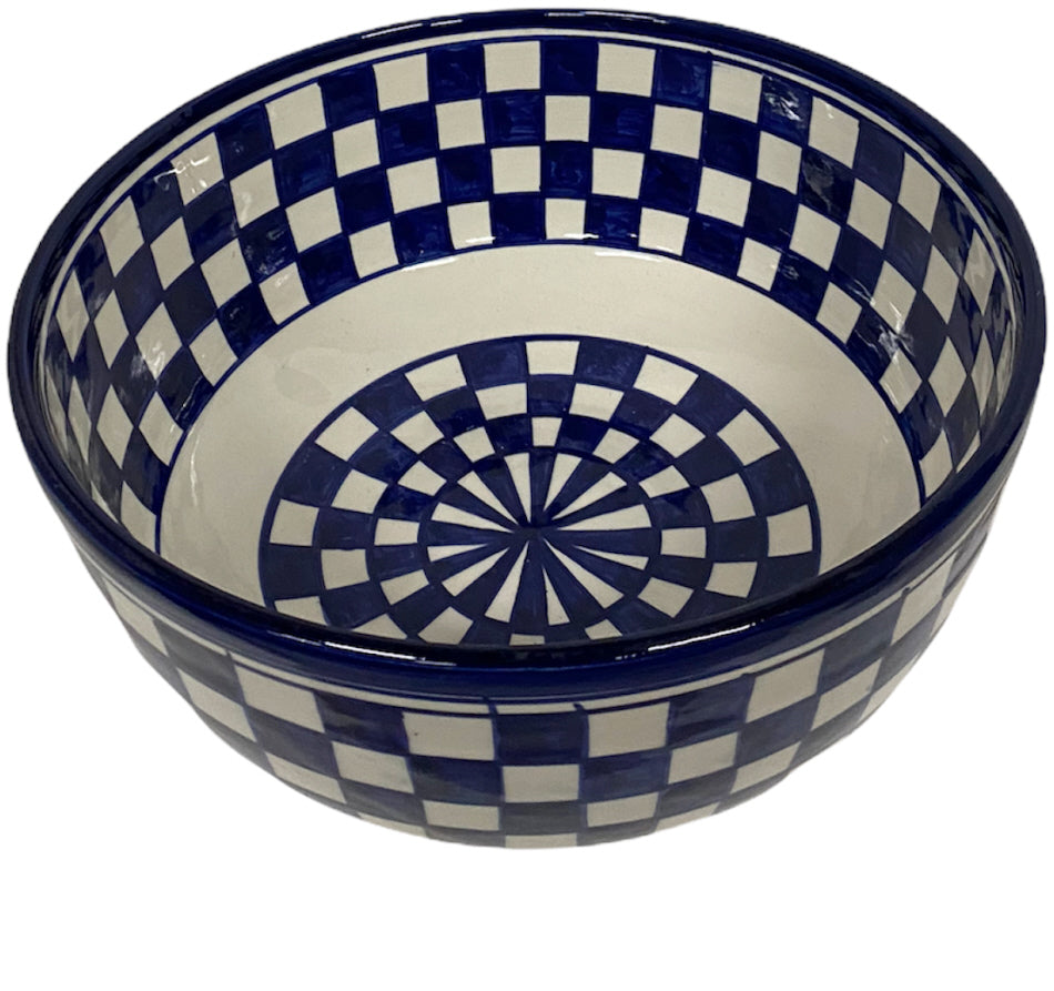 Moroccan bowl blue white Ø 20 x 9 cm