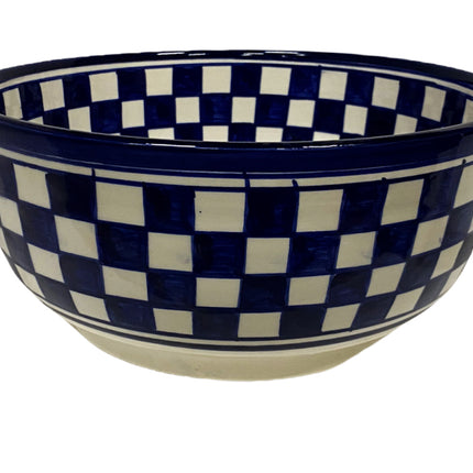 Marokkaanse kom blauw wit Ø 24 x 10cm