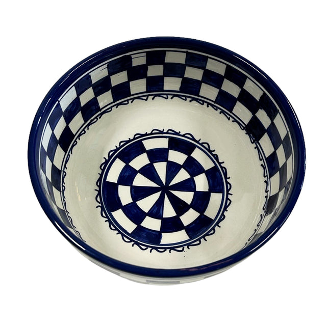 Marokkaanse kom blauw wit Ø 20 x 9cm