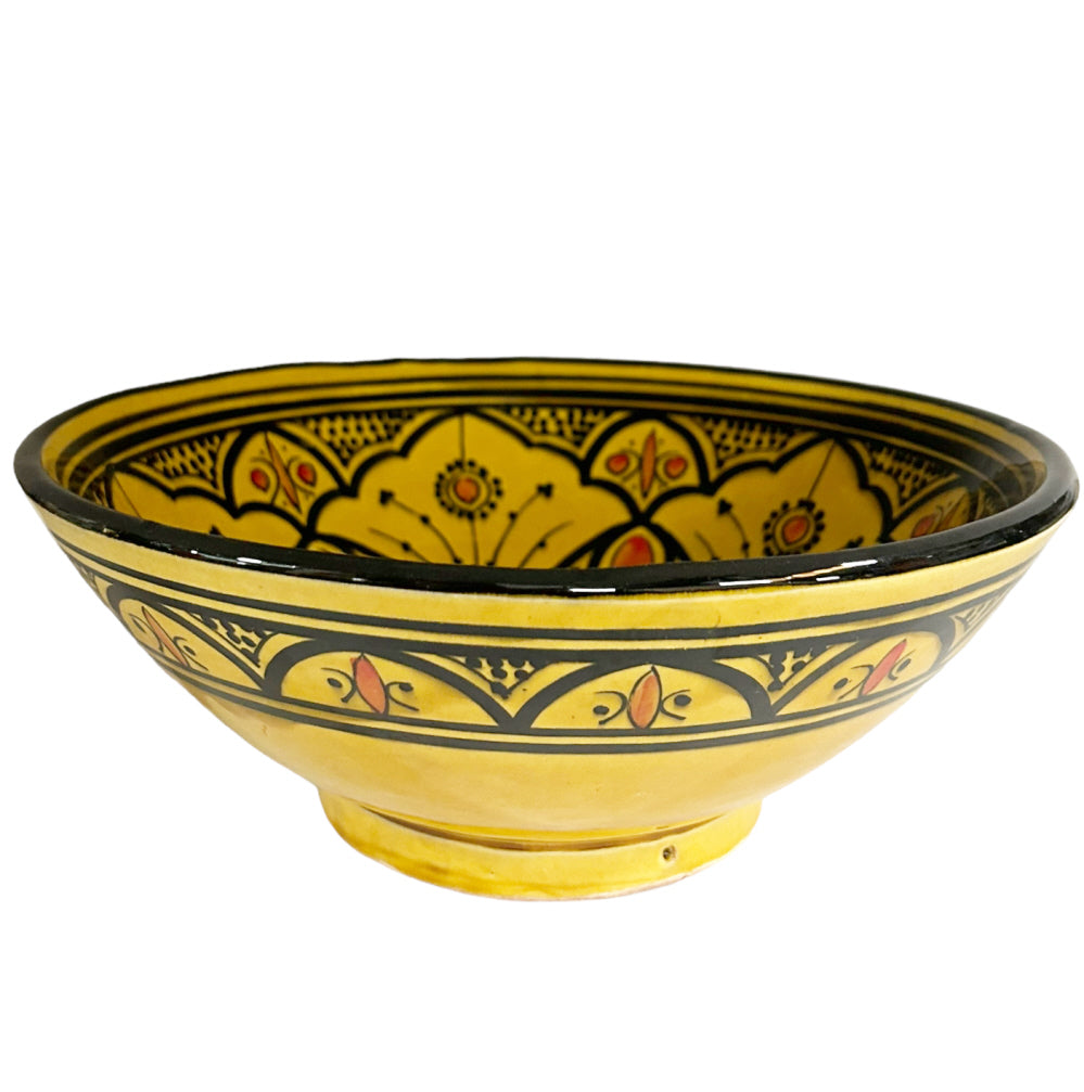 Moroccan bowl large yellow 25 cm