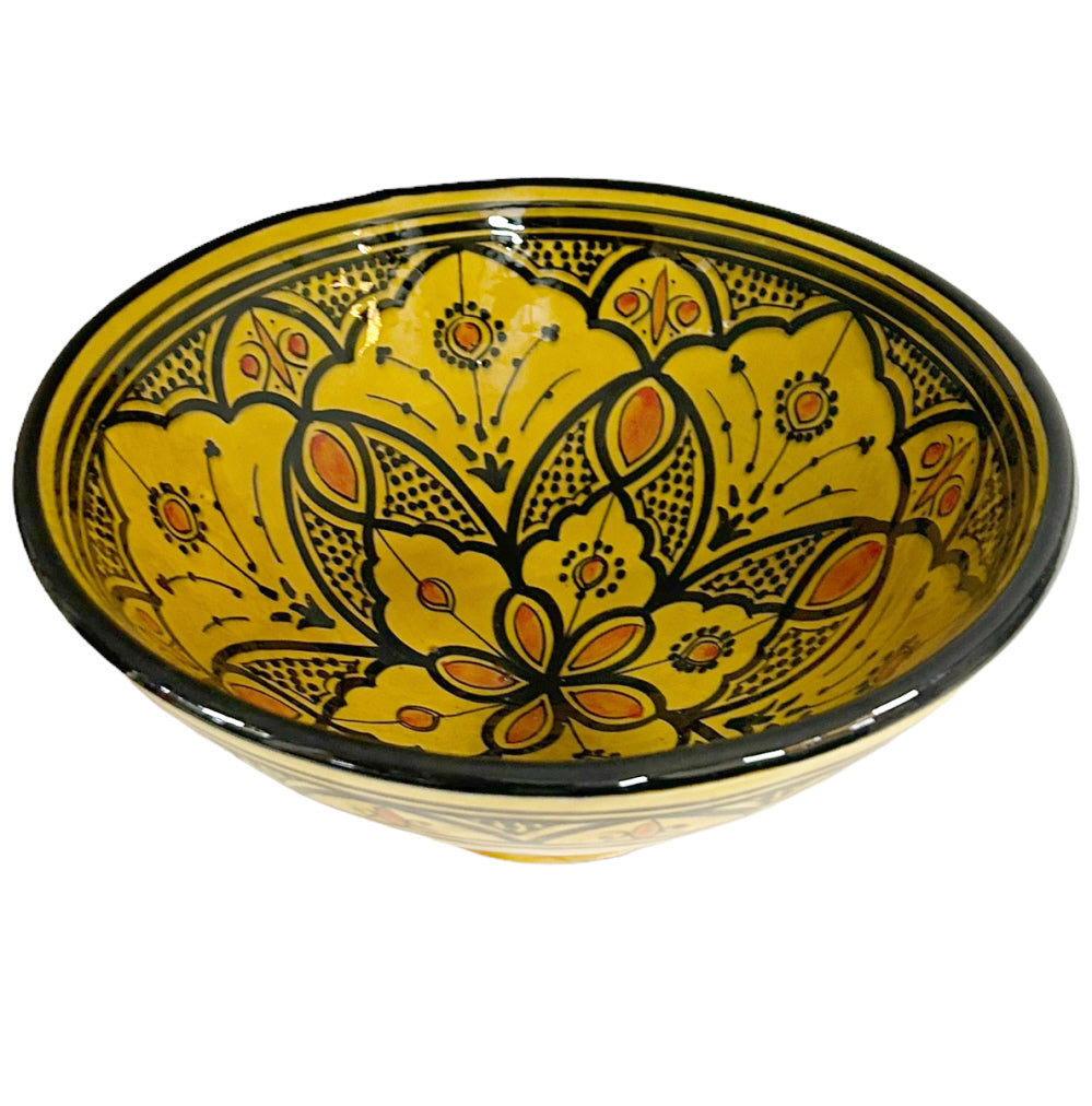Moroccan bowl large yellow 25 cm