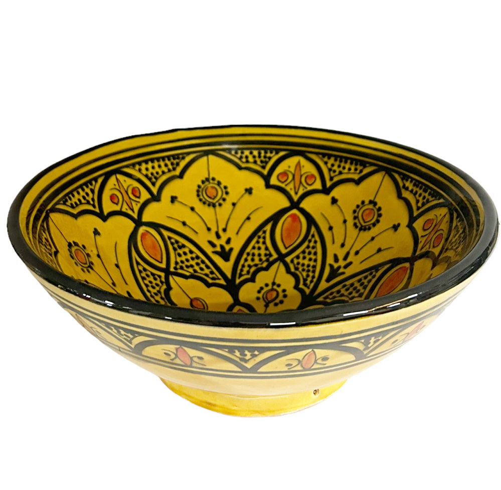 Moroccan bowl large yellow 25 cm