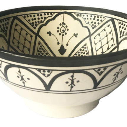 Marokkaanse kom zwart wit patroon